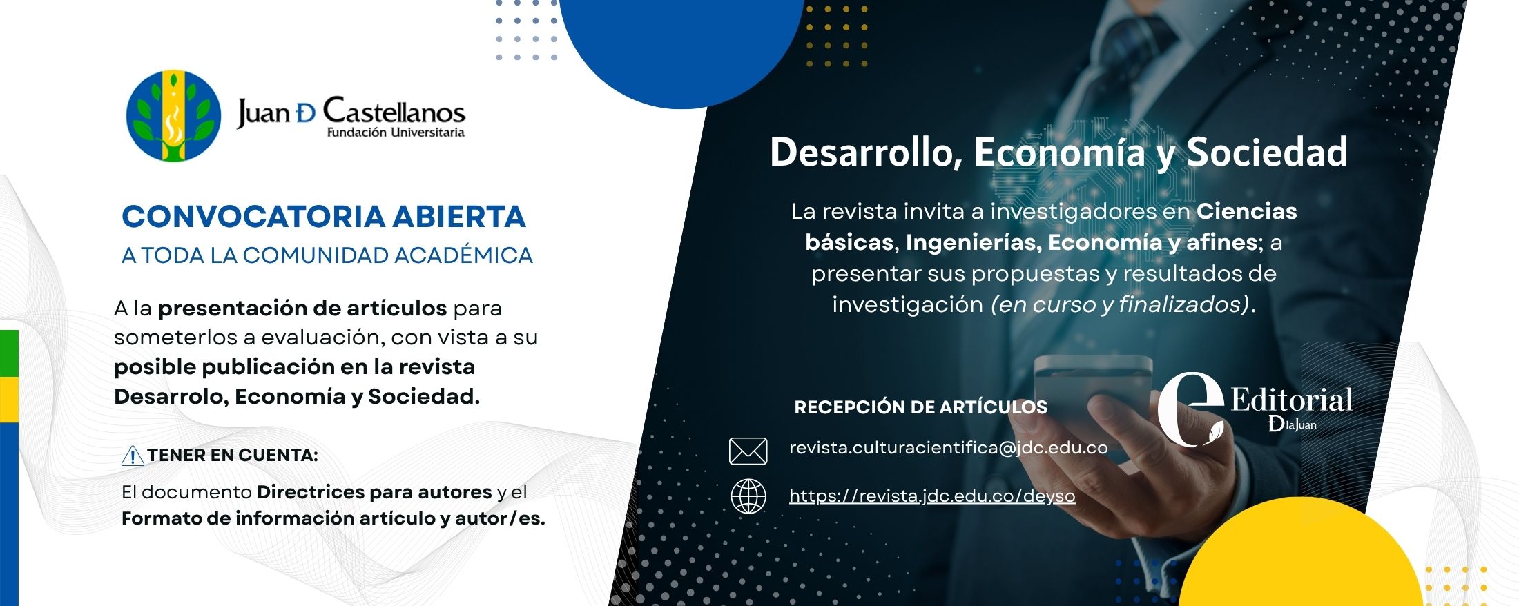 Convocatoria Desarrollo, Economía y Sociedad - JDC 2025